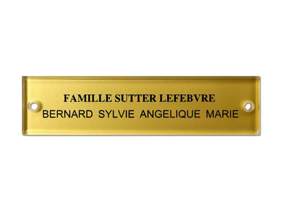 Plaque de boite aux lettres