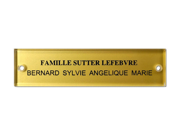 Plaque de boite aux lettres