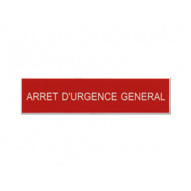 Etiquette vanne d'arrêt