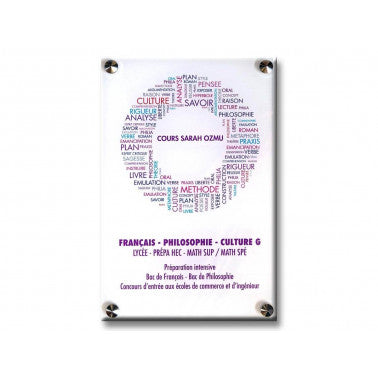 Plaque pro format portrait