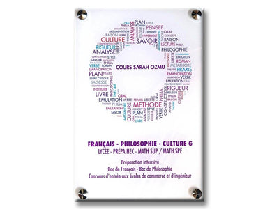 Plaque pro format portrait