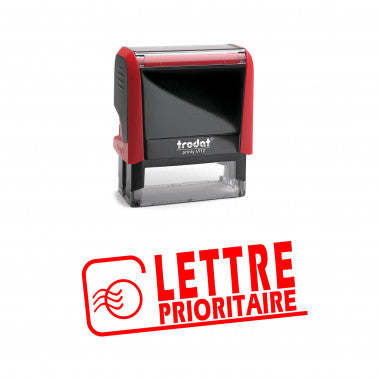 Tampon Lettre Prioritaire avec logo