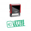 Tampon Lettre verte avec logo