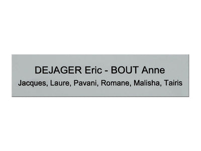 Plaque de boite aux lettres