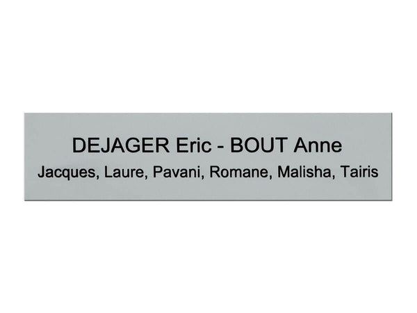 Plaque de boite aux lettres