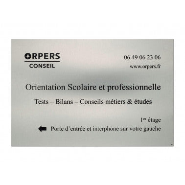 Plaque de société avec logo
