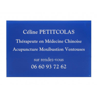 Plaque Thérapeute acupuncture