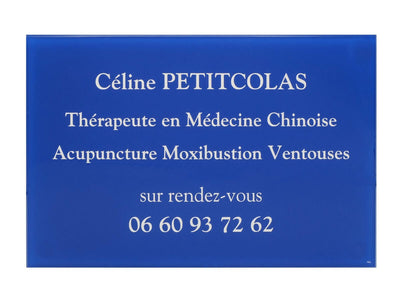 Plaque Thérapeute acupuncture