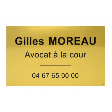 Plaque d'avocat à la cour
