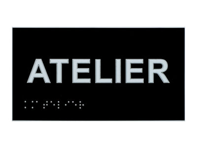 Plaque de porte en braille