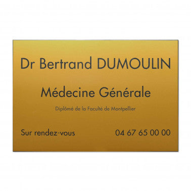 Plaque professionnelle Plastique