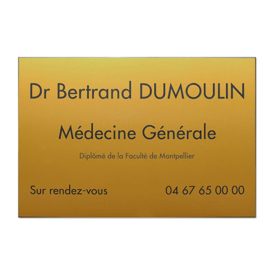 Plaque professionnelle Plastique