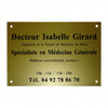 Plaque professionnelle Plexiglass