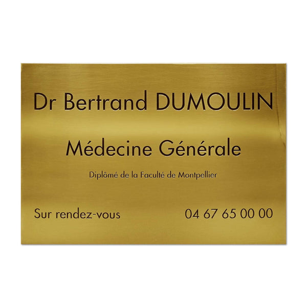 Plaque professionnelle Laiton