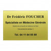 Plaque professionnelle Plexiglass