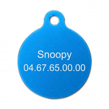 Médaille chien ronde alu