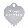 Médaille chien grand coeur alu