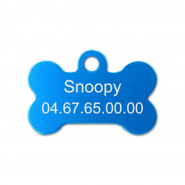 Médaille chien petit os alu