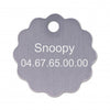 Médaille chien grande fleur alu