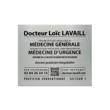 Plaque médecin avec site