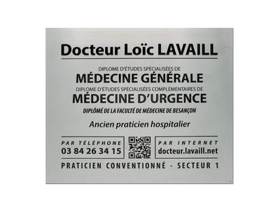 Plaque médecin avec site