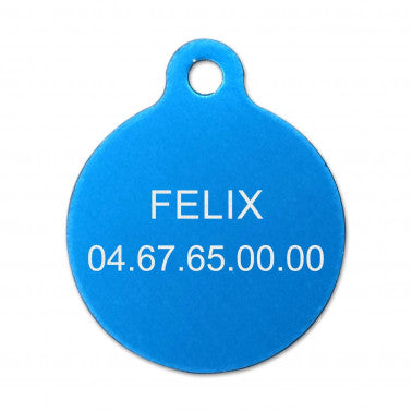 Médaille chat ronde alu