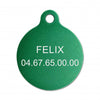 Médaille chat ronde alu