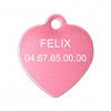 Médaille chat petit coeur alu