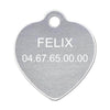 Médaille chat grand coeur alu