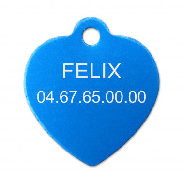 Médaille chat grand coeur alu