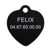 Médaille chat grand coeur alu