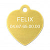 Médaille chat grand coeur alu
