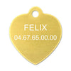 Médaille chat grand coeur alu