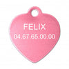 Médaille chat grand coeur alu