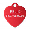 Médaille chat grand coeur alu