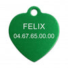Médaille chat grand coeur alu