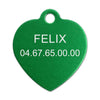 Médaille chat grand coeur alu