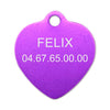 Médaille chat grand coeur alu