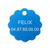 Médaille chat petite fleur alu