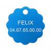 Médaille chat grande fleur alu