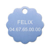 Médaille chat grande fleur alu