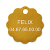 Médaille chat grande fleur alu