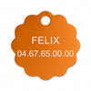Médaille chat grande fleur alu