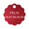 Médaille chat grande fleur alu
