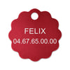 Médaille chat grande fleur alu