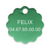 Médaille chat grande fleur alu