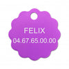 Médaille chat grande fleur alu