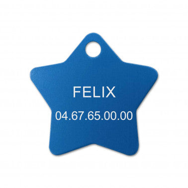 Médaille chat étoile alu
