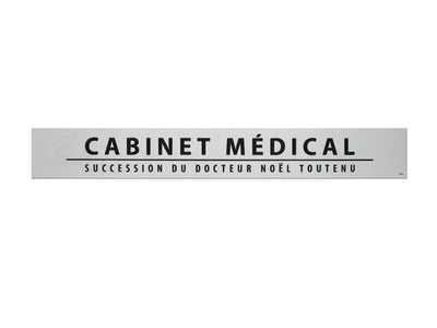 Plaque cabinet médical