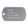 Plaque militaire alu